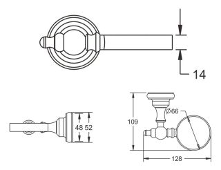 Стакан для ванной комнаты Rose RG1112Q бронза