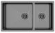 Мойка кухонная Paulmark Gerberg PM227844-GM воронёная сталь
