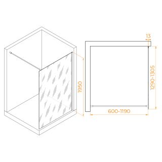 Душевая перегородка RGW WA-010 351001013-11 130см хром