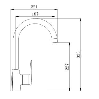 Смеситель для кухни Aquanika Simple AQS4038CR хром