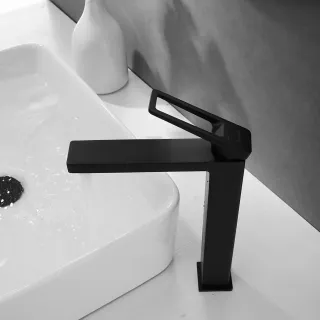 Смеситель для раковины Shevanik S6811H чёрный