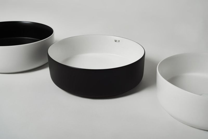 Раковина-чаша WeltWasser Elbach M3134 BW 35 10000004522 Черная Белая