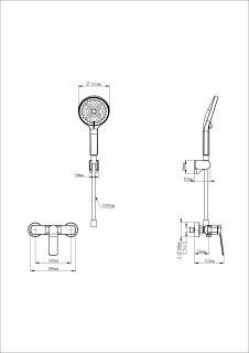 Смеситель для душа Wonzon & Woghand WW-B2585-BG брашированное золото