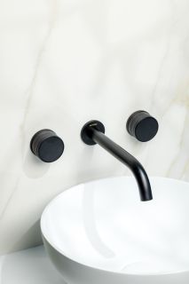 Встраиваемый смеситель для раковины Boheme Prestige 152-2-B-PR чёрный