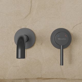 Смеситель для раковины встраиваемый Knotlor SS-25/GM, оружейная сталь