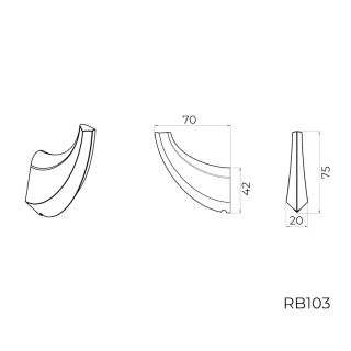 Крючок для ванной комнаты Knotlor RH103BL, черный