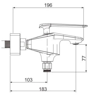 Смеситель для ванны Rose R1302 хром