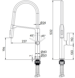 Смеситель для кухни Paulmark Barrel Ba214029-AN антрацит