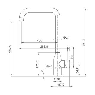 Смеситель для кухни Splenka S206.40.09 графит