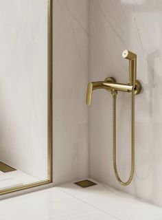 Гигиенический душ со смесителем Splenka S41.51.03 золотой сатин