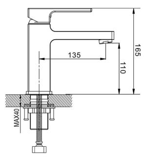 Смеситель для раковины с гигиеническим душем Shevanik S8271 хром