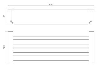 Полка для полотенец  Wonzon & Woghand Eclipse WW-9181-BL чёрный