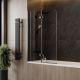 Шторка на ванну 100х140 см Maretti Valentina VA41R100140097-560, профиль черный