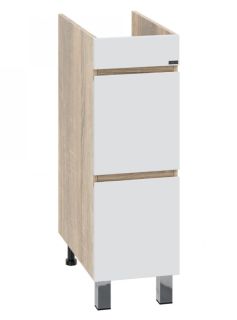 Тумба под раковину для стиральной машины СанТа Марс 700399 два ящика 29см янтарный