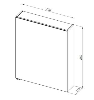 Зеркальный шкаф Aquanet Алвита New 303893 70 см белый матовый