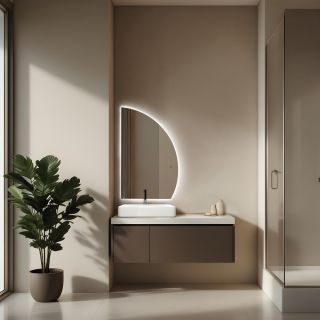 Зеркало с подсветкой ABBER Teil AG6504SR с подсветкой бесконтактный выключатель диммер