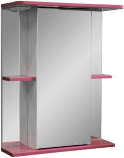 Зеркало-шкаф с подсветкой Stella Polar Колор-1 55см красный SP-00000196