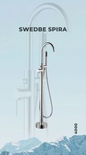 Напольный смеситель для ванны Swedbe Spira 4000 хром