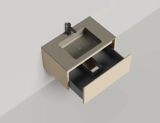 Подвесная тумба Salini Domino 27D108IN 80см эмаль/гладкий фасад под встраиваемую раковину