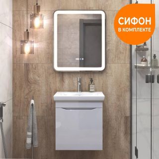 Тумба под раковину подвесная Vigo Grani 028 50 см белый