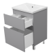Напольная тумба под раковину Misty Лаки 60 см П-Лак-01060-5012Я серый