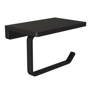 Держатель для туалетной бумаги с полочкой Knotlor PH101BL, черный